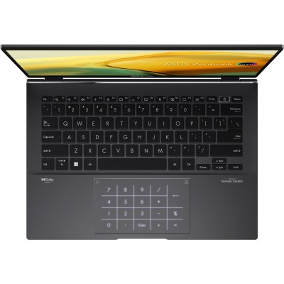 Ноутбук ASUS Zenbook 14 UM3402YA-KM191W 14" 2.8K OLED, AMD R5-5625U, 8GB, F512GB, UMA, Win11, Черный (90NB0W95-M012K0)
