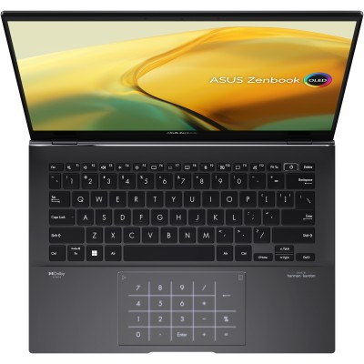 Ноутбук ASUS Zenbook 14 UM3402YA-KM191W 14" 2.8K OLED, AMD R5-5625U, 8GB, F512GB, UMA, Win11, Черный (90NB0W95-M012K0)