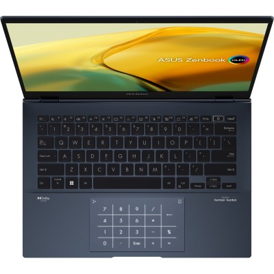 Ноутбук ASUS Zenbook 14 UX3402ZA-KM233W 14" 2.8K OLED, Intel i5-1240P, 8GB, F512GB, UMA, Win11, Голубой (90NB0WC1-M01HR0)