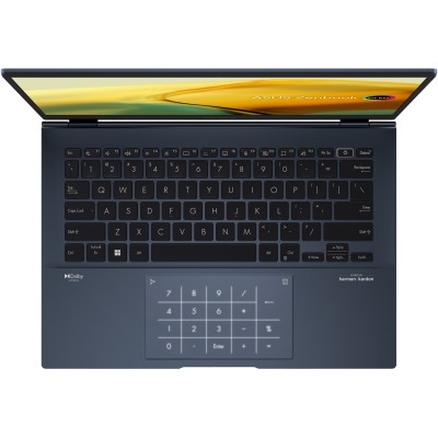 Ноутбук ASUS Zenbook 14 UX3402ZA-KM233W 14" 2.8K OLED, Intel i5-1240P, 8GB, F512GB, UMA, Win11, Голубой (90NB0WC1-M01HR0)