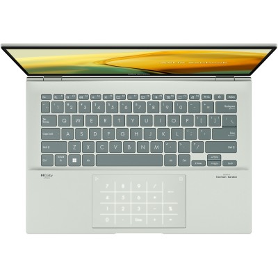 Ноутбук ASUS Zenbook 14 UX3402ZA-KP416W 14" WQXGA IPS, Intel i5-1240P, 16GB, F512GB, UMA, Win11, Морская волна (90NB0WC2-M00W10)