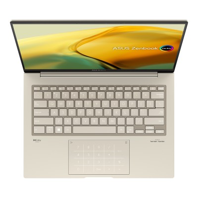 Ноутбук ASUS Zenbook 14 UX3404VC-M9025WS 14.5" 2.8K OLED, Intel i9-13900H, 32GB, F1TB, NVD3050-4, Win11, Бежевый (90NB10H3-M001A