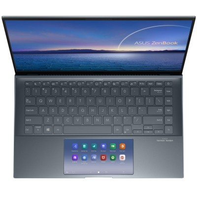 Ноутбук ASUS Zenbook 14 UX435EG-KK512R 14" FHD IPS, Intel i7-1165G7, 16GB, F1TB, NVD450-2, Win10P, Серый (90NB0SI2-M009K0)
