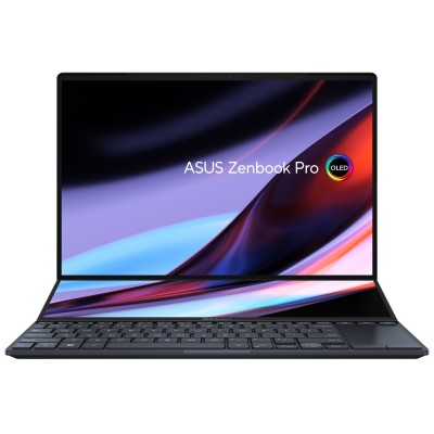 Ноутбук ASUS Zenbook Pro 14 Duo UX8402VU-P1060 14.5" 2.8K OLED Touch, Intel i7-13700H, 16GB, F1TB, NVD4050-6, NoOS, Черный (90NB