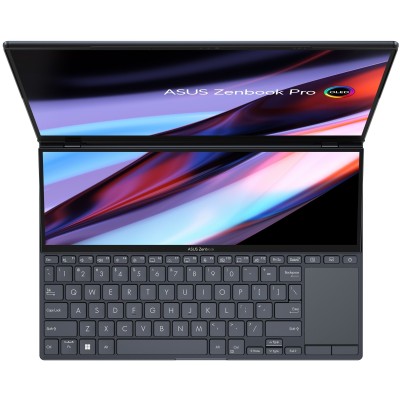 Ноутбук ASUS Zenbook Pro 14 Duo UX8402VU-P1060 14.5" 2.8K OLED Touch, Intel i7-13700H, 16GB, F1TB, NVD4050-6, NoOS, Черный (90NB