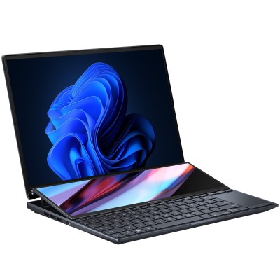 Ноутбук ASUS Zenbook Pro 14 Duo UX8402VU-P1060 14.5" 2.8K OLED Touch, Intel i7-13700H, 16GB, F1TB, NVD4050-6, NoOS, Черный (90NB