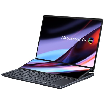 Ноутбук ASUS Zenbook Pro 14 Duo UX8402VU-P1060 14.5" 2.8K OLED Touch, Intel i7-13700H, 16GB, F1TB, NVD4050-6, NoOS, Черный (90NB