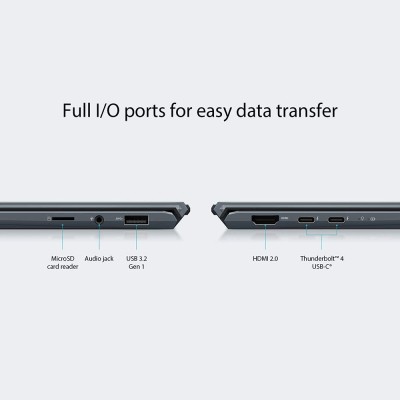 Купити Ноутбук ASUS ZenBook UX435EG-A5100T 14FHD IPS/Intel i5-1135G7/8/1024F/NVD450-2/W10/Grey (90NB0SI1-M01740)