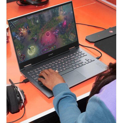 Ноутбук HP OMEN 15-en1000ua 15.6FHD IPS 144Hz/AMD R5 5600H/8/512F/NVD3060-6/DOS/Silver (422M7EA)