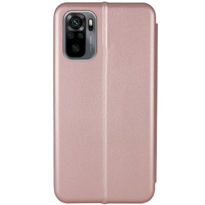 Кожаный чехол (книжка) Classy для Xiaomi Redmi Note 10 / Note 10s / Poco M5s Rose Gold - 3