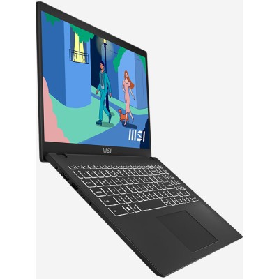 Ноутбук MSI Modern 15.6 FHD, Intel i7-1255U, 16GB, F1TB, UMA, DOS, черный (MODERN_15_B12M-299XUA)