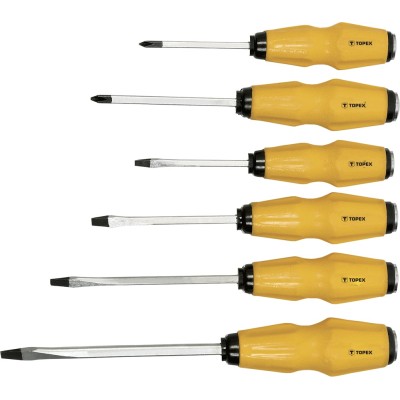 Отвёртки ударные TOPEX, набор 6 ед. 