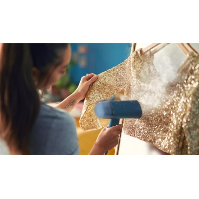 Отпариватель Philips компактный 3000 Series, 1000Вт, 100мл, постоянный пар - 20гр, складная ручка, синий (STH3000/20)