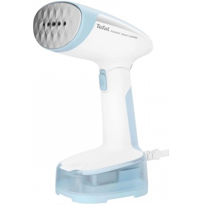 Отпариватель Tefal компактный Access`Steam Pocket, 1300Вт, постоянный пар - 20гр, бело-голубой (DT3041E1)
