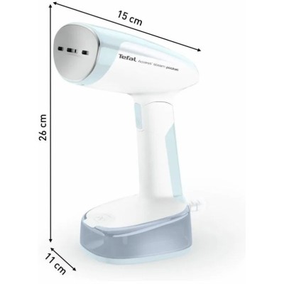 Отпариватель Tefal компактный Access`Steam Pocket, 1300Вт, постоянный пар - 20гр, бело-голубой (DT3041E1)