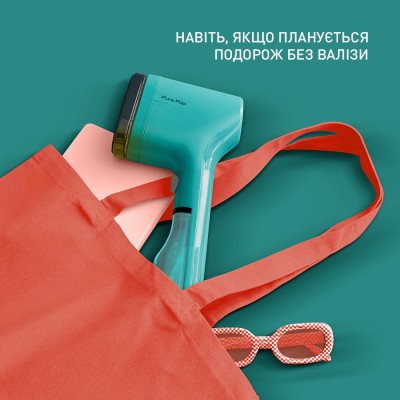 Отпариватель Tefal компактный PURE POP, 1300Вт, 70мл, постоянный пар - 20гр, зеленый (DT2024E1)