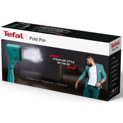 Отпариватель Tefal компактный PURE POP, 1300Вт, 70мл, постоянный пар - 20гр, зеленый (DT2024E1)