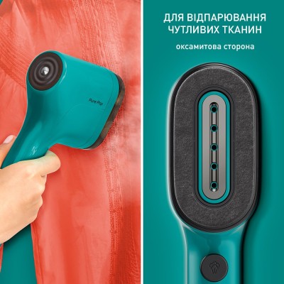 Отпариватель Tefal компактный PURE POP, 1300Вт, 70мл, постоянный пар - 20гр, зеленый (DT2024E1)