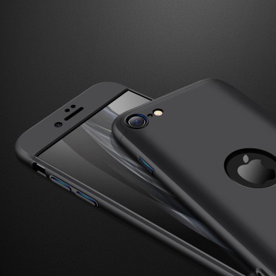 Пластиковая накладка GKK LikGus 360 градусов (opp) с лого для Apple iPhone SE (2020) Черный