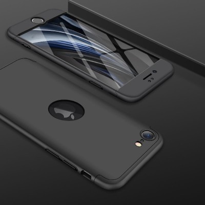 Пластиковая накладка GKK LikGus 360 градусов (opp) с лого для Apple iPhone SE (2020) Черный