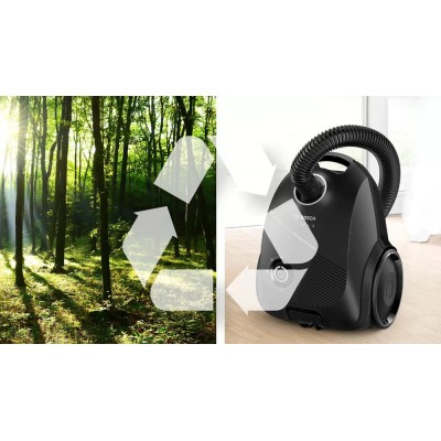 Пылесос Bosch мешковый, 600Вт, мешок-3.5л, НЕРА, черный (BGBS2BA1P)