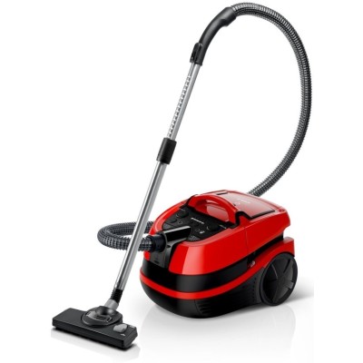 Пылесос Bosch моющий, 2100Вт, мешок-2.5л, вода -5л, НЕРА13, турбощётка, красный (BWD421PET)