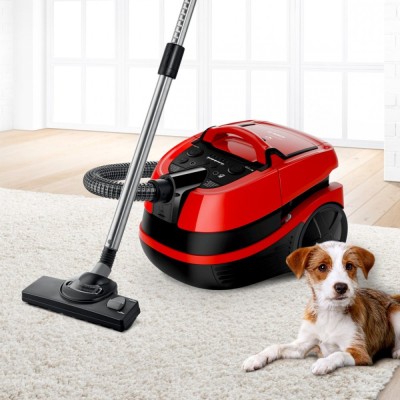 Пылесос Bosch моющий, 2100Вт, мешок-2.5л, вода -5л, НЕРА13, турбощётка, красный (BWD421PET)