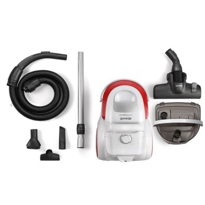Пылесос Gorenje контейнерный, 800Вт, конт пыль -3л, вес-3.3кг, HEPA, телескопич трубка, белый (VCEB01GAWWF)