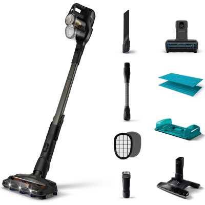 Пылесос Philips беспроводный Aqua Plus, влажная уборка, конт пыль -0,6л, автон. раб. 