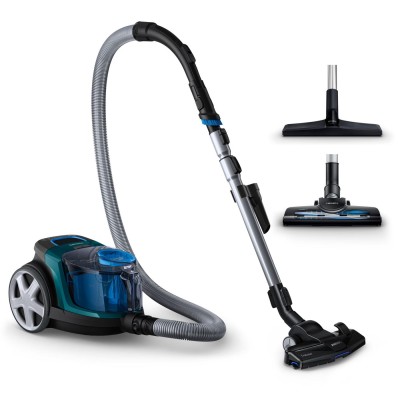 Пылесос Philips контейнерный 3000 series , 900Вт, конт пыль -1,5л, НЕРА, турбощётка, черно-зеленый (FC9334/09)