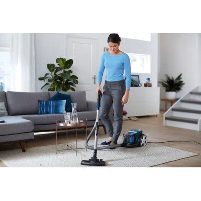 Пылесос Philips контейнерный 3000 series , 900Вт, конт пыль -1,5л, НЕРА, турбощётка, черно-зеленый (FC9334/09)