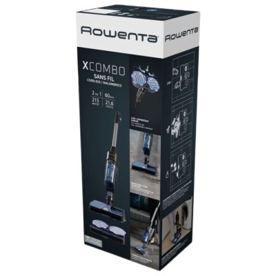 Пылесос Rowenta беспроводный X-Combo, 215Вт, влажная уборка, конт пыль -0.55л, автон. раб. 