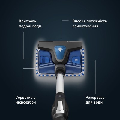 Пылесос Rowenta беспроводный X-Force 9.6 Aqua Alnimal, 250Вт, влажная уборка, конт пыль -0.4л, автон. раб. 