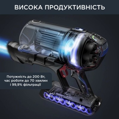 Пылесос Rowenta беспроводный Xforce Flex 14.60 Aqua, 200Вт, влажная уборка, конт пыль -0.9л, автон. раб. 