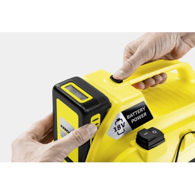 Пылесос хозяйственный Karcher WD 1 Compact Battery, 18В, 7л, 1.2м, 3.14 кг, SOLO (1.198-300.0)