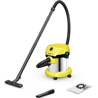 Пылесос хозяйственный Karcher WD 2 Plus S V-15/4/18, 1000 Вт, 15 л, 4 м, 4.519 кг (1.628-050.0)