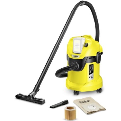 Пылесос хозяйственный Karcher WD 3 Battery аккумуляторный + мешки, 36В, (9.611-730.0)