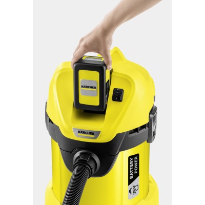 Пылесос хозяйственный Karcher WD 3 Battery аккумуляторный + мешки, 36В, (9.611-730.0)