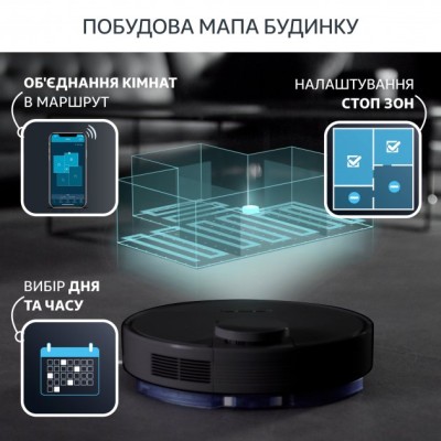 Робот-пылесос Rowenta X-plorer Serie 75 Animal, 2700ПАВт, h10см, влажная уборка, конт пыль -0.4л, вода -0.9л, автон. раб. 