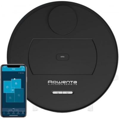 Робот-пылесос Rowenta X-plorer Serie 75 Animal, 2700ПАВт, h10см, влажная уборка, конт пыль -0.4л, вода -0.9л, автон. раб. 
