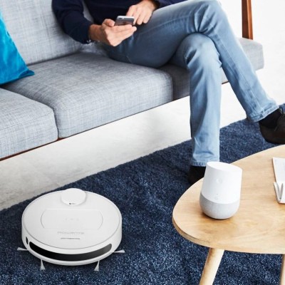 Робот-пылесос ROWENTA X-plorer Serie 75, 2700ПАВт, h10.3см, влажная уборка, конт пыль -0.4л, вода -0.9л, автон. раб. 