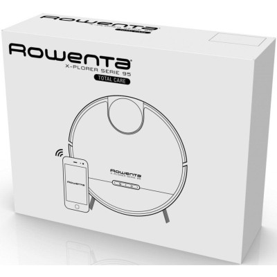 Робот-пылесос Rowenta X-plorer Serie 95, 12000ПАВт, h10.3см, влажная уборка, конт пыль -0.5л, вода -0.22л, автон. раб. 