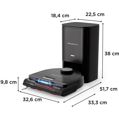 Робот-пылесос Rowenta моющий X-Plorer Serie 240+ AI Animal & Allergy, 8000ПаВт, h9.7см, влажная уборка, мешок-0.22л, конт пыль -