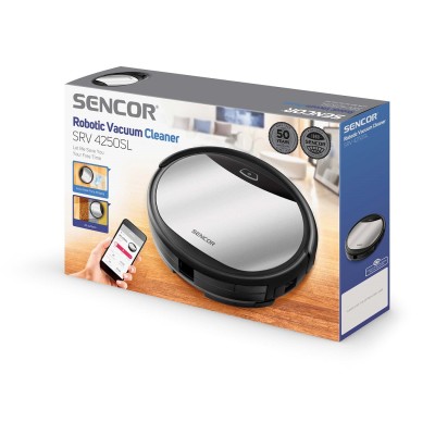 Купити Робот-пылесос Sencor, 140Вт, h7,9см, влажная уборка, конт пыль -0,45л, вода -0,24л, автон. раб. 