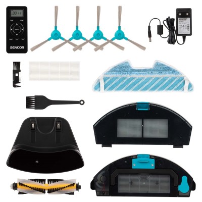 Купити Робот-пылесос Sencor, 140Вт, h7,9см, влажная уборка, конт пыль -0,45л, вода -0,24л, автон. раб. 