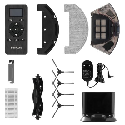 Робот-пылесос Sencor, 1000Вт, h7.5см, влажная уборка, конт пыль -0.34л, вода -0.25л, автон. раб. 