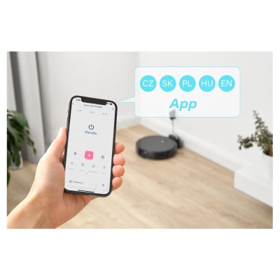 Робот-пылесос Sencor, 1000Вт, h7.5см, влажная уборка, конт пыль -0.34л, вода -0.25л, автон. раб. 