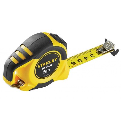Рулетка 5мх25мм STANLEY "MAX" двусторонняя разметка ленты в обрезиненом корпусе магнитная (STHT0-36117)