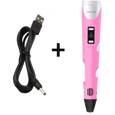 Ручка 3D Dewang D_V2, PLA, 220В, LCD, розовый (D_V2_PINK)