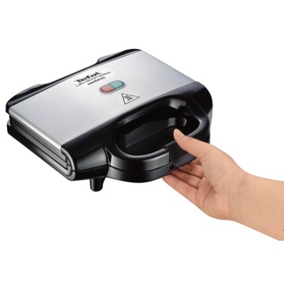 Сендвичмейкер Tefal Ultracompact 700Вт, 1 пластина-гриль, корпус-пластик, черно-серебристый (SM157236)